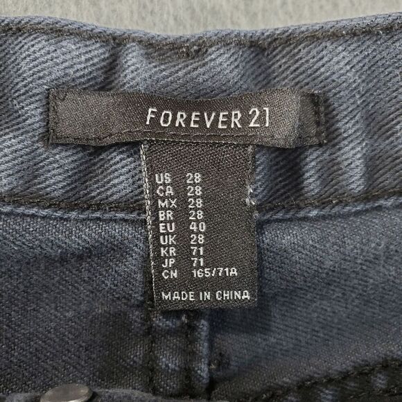 Forever 21 Shorts Womens 28 Black Distress Cut Off Denim - Picture 2 of 6